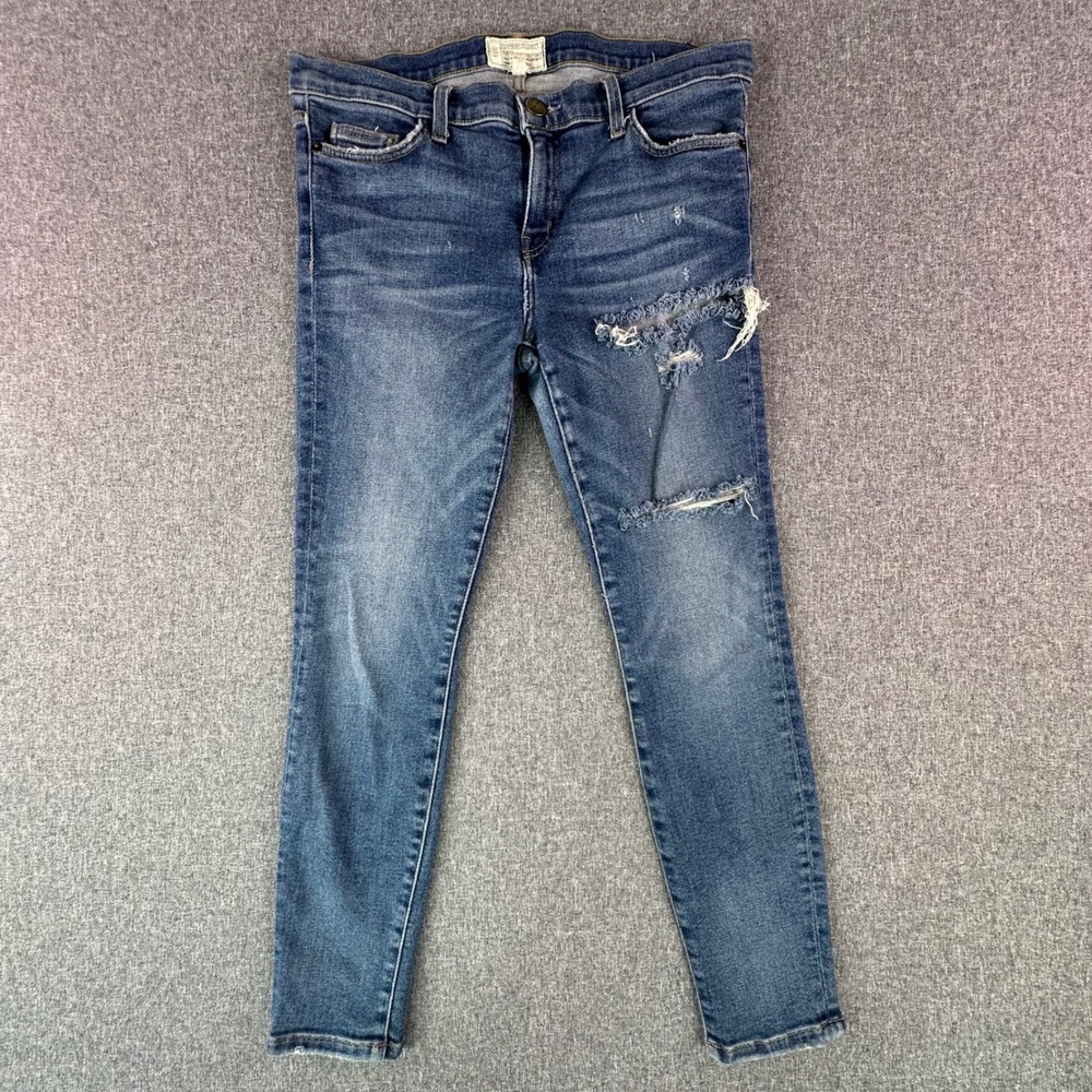 Current/Elliott Jeans Womens 31 The Stiletto Blue Distressed Ashurst 1280-2052